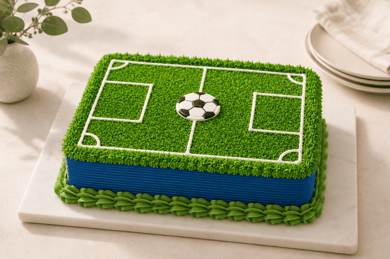 Long Cake 24 CM Cancha de Fútbol Infantil - Torta Personalizada Cherry